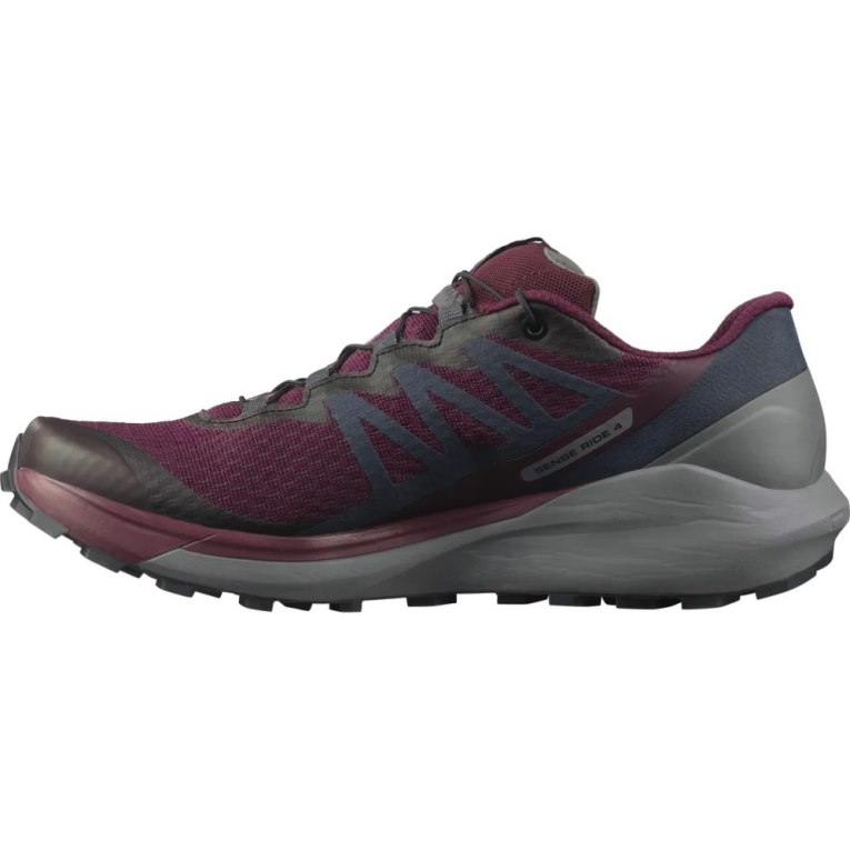 Burgundy / Dark Grey Salomon Sense Ride 4 Women's Trail Running Shoes | IE AD0854